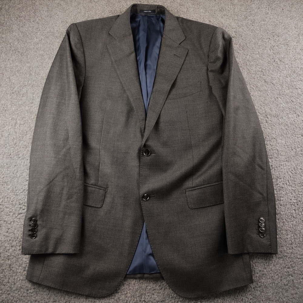Suitsupply Napoli Grey Wool Blazer Vitale Barberis Canonico Super 110s Size 42L